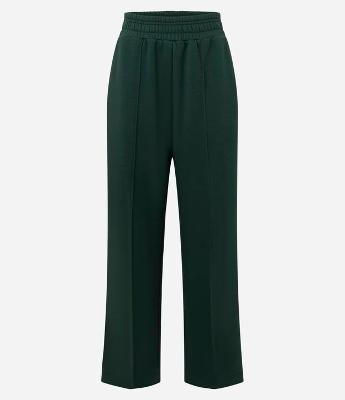 Calça Wide Leg em Moletom com Friso