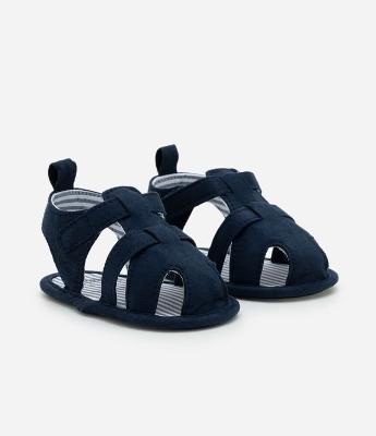 Sandália Infantil em Sarja com Tiras e Velcro Ajustável – Tam 15 a 19