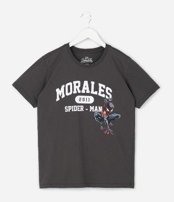 Camiseta Infantil com Estampa Spider Morales 2011 – Tam 5 a 14 Anos