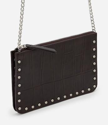 Bolsa Transversal Texturizada com Metais Níquel
