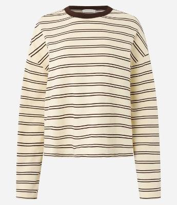 Blusa Oversized em Algodão com Estampa Listrada