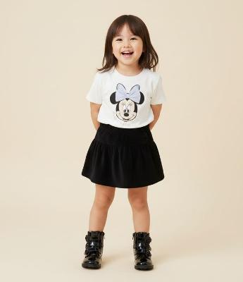 Camiseta Infantil Boxy com Estampa Minnie e Laço – Tam 1 a 6 Anos