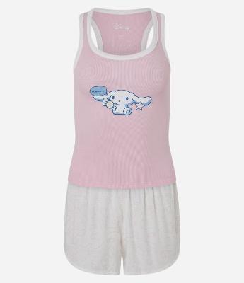Pijama Curto em Viscolycra com Estampa Cinnamoroll