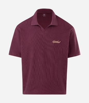 Camiseta Boxy com Gola Polo e Bordado