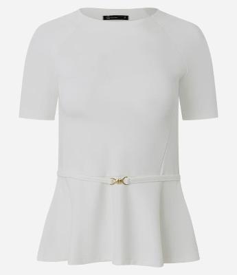 Blusa com Barra Peplum e Cintinho