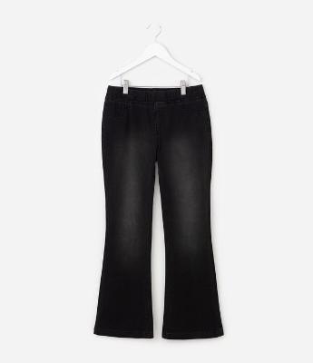 Calça Infantil Flare em Jeans com Cós Elástico – Tam 5 a 16 Anos