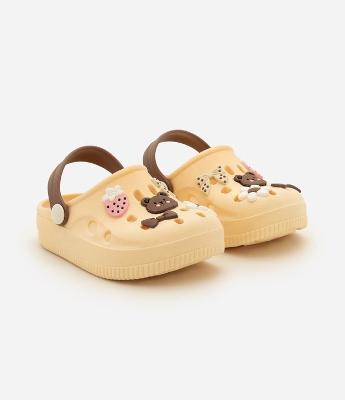 Sandália Infantil Babuche com Pins de Ursinho e Laços – Tam 20 ao 35