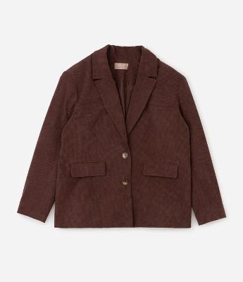 Blazer Veludo Cotelê Vintage Curve & Plus Size