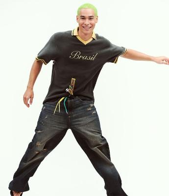 Camiseta MC Gola Polo Boxy Brasil