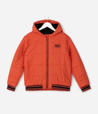 Jaqueta Infantil Puffer com Patch Emborrachado – Tam 5 a 14 Anos