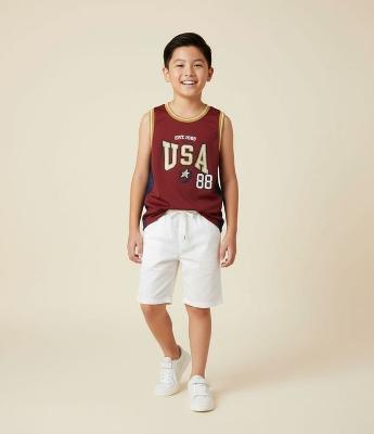 Camiseta Infantil Regata Esportiva em Mesh Basquete – Tam 5 a 14 Anos