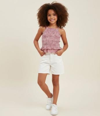 Short Infantil em Jeans Básico com Bolsos Funcionais – Tam 5 a 14 Anos