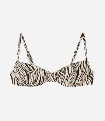 Biquini Top Meia Taça com Estampa Animal Print