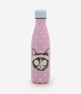 Garrafa em Aço Inoxidável com Estampa de Gato 750ml