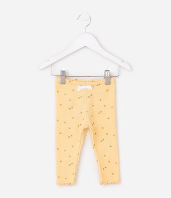 Calça Infantil Legging com Estampa Abelhinhas – Tam 0 a 18 Meses