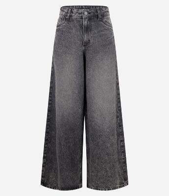 Calça Super Wide em Jeans com Cintura Média