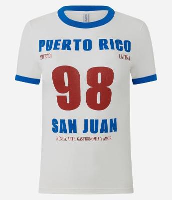 Camiseta com Estampa Lettering San Juan Puerto Rico