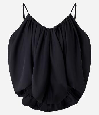 Blusa Balonê em Crepe com Alças Finas