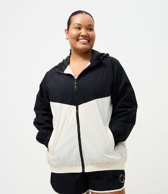 Jaqueta Corta Vento Esportiva Bicolor Curve & Plus Size