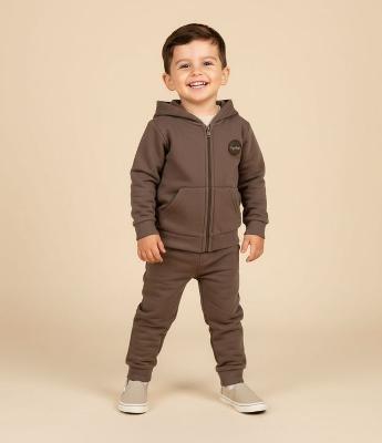 Conjunto Infantil Casaco com Bordado em chenille e Calça – Tam 1 a 5/6 Anos