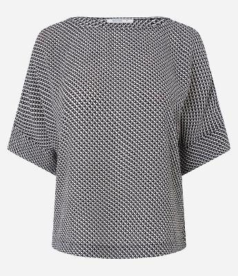Blusa Chiffon Geométrica com Corrente