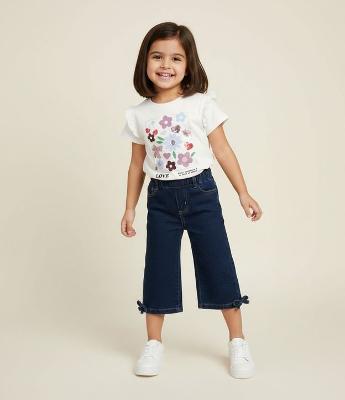 Blusa Infantil com Babados e Estampa Floral – Tam 1 a 6 Anos