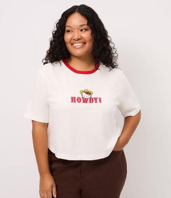 Blusa Cropped Boxy com Estampa Hello Kitty Curve & Plus Size