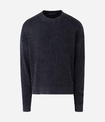 Suéter Tricô Texturizado Acid Wash Boxy