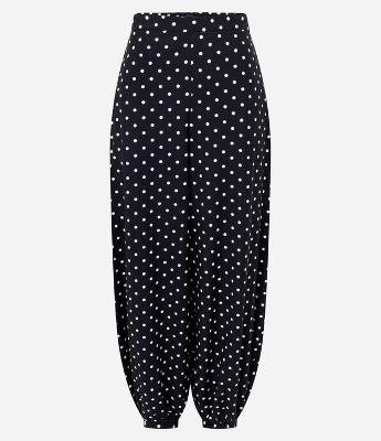 Calça Aladim em Viscose com Estampa Poá