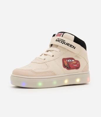 Tênis Infantil  Cano Médio Relâmpago McQueen com LED – Tam 20 a 27