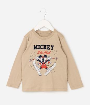 Camiseta Infantil com Estampa Mickey Mouse Ski Club – Tam 2 a 6 Anos