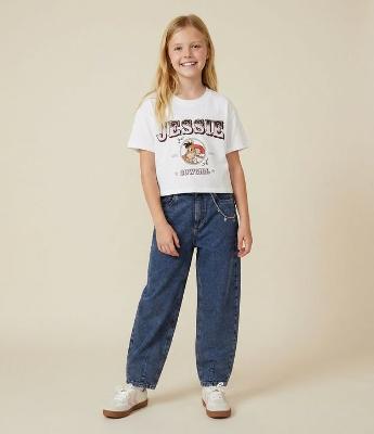 Calça Balloon Infantil em Jeans com Correntinha – Tam 5 a 16 Anos