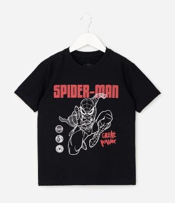 Camiseta Infantil com Estampa Homem Aranha – Tam 4 a 12 Anos