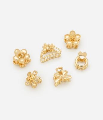 Kit 6 Mini Piranhas Flor, Coração e Laço