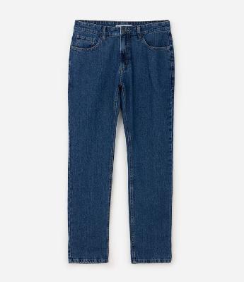 Calça Jeans Slim com Bolsos Funcionais
