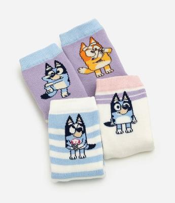Kit 03 Pares Meia Infantil com Estampa Bluey – Tam 19 a 34