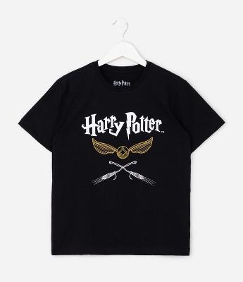 Camiseta Infantil em Algodão com Estampa Harry Potter – Tam 5 a 14 Anos