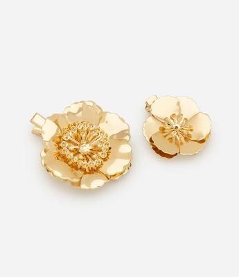 Kit Presilhas Florais em Metal Light Gold