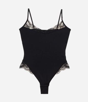 Body com Renda e Alças Finas