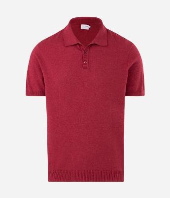 Polo Retilínea Texturizada com Estampa Listrada