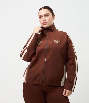 Jaqueta Esportiva Dry com Listras Contrastantes Curve & Plus Size