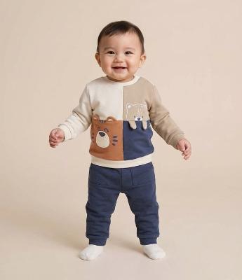 Conjunto Infantil com Animais e Blocos de Cor – Tam 0 a 24 Meses