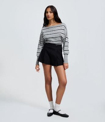 Short em Bengaline com Botões no Cós
