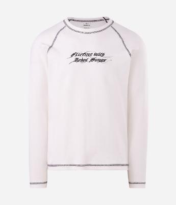 Camiseta Muscle em Ribana com Lettering Frontal
