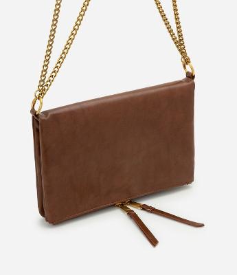 Bolsa Transversal Média em PU com Alça Corrente