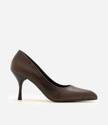 Sapato Scarpin em PU com Bico Fino