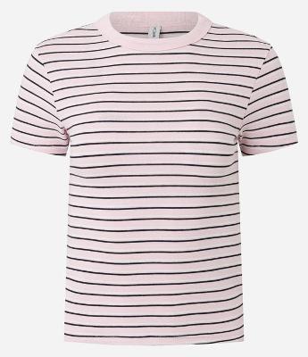 Blusa em Ribana com Estampa Listrada