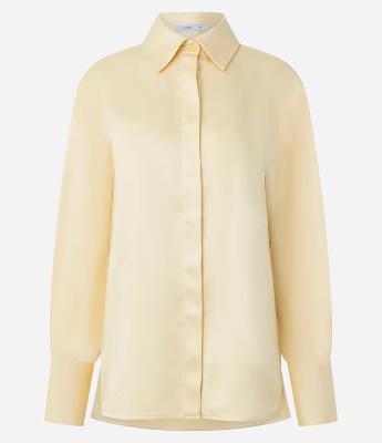 Camisa Acetinada com Punhos Largos
