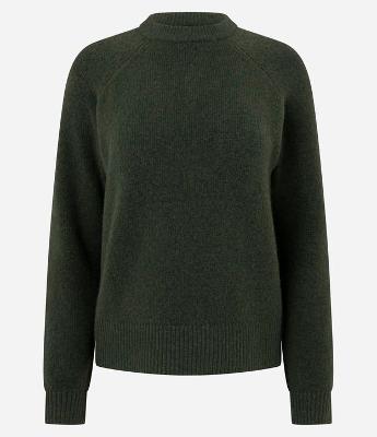 Suéter em Tricô com Manga Raglan