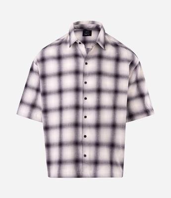 Camisa Boxy em Algodão com Estampa Xadrez